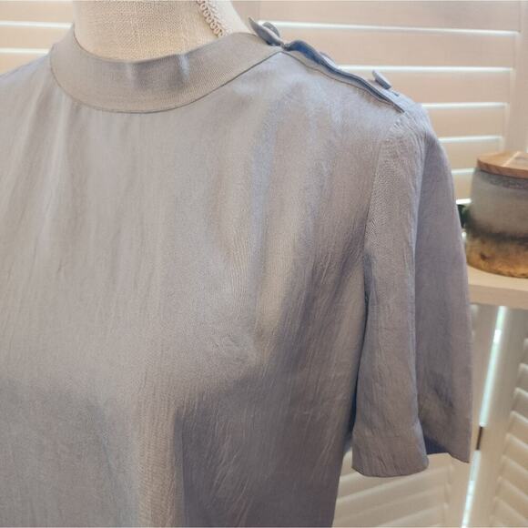 RAG & BONE BLUE AIDEN SHORT SLEEVE BLOUSE SIZE SMALL - Picture 3 of 8